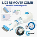 anti lice metal comb with filters for head lice removal