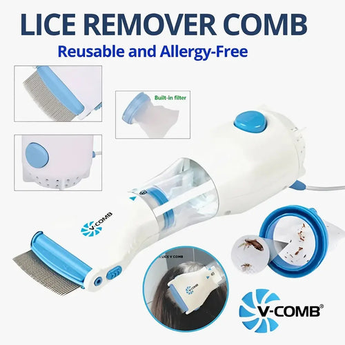 anti lice metal comb with filters for head lice removal