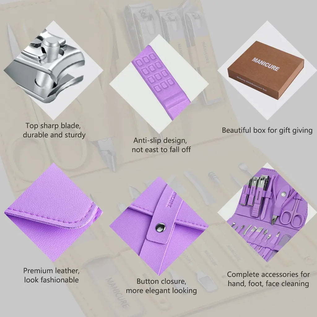 stainless steel nail grooming tools set