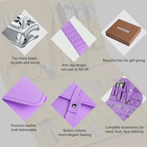 stainless steel nail grooming tools set
