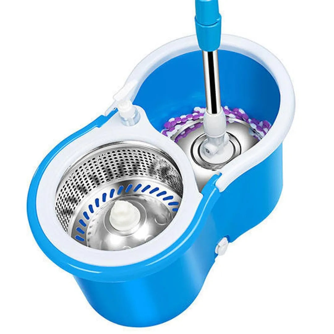 360 degree rotating microfiber spin mop set with cleaning bucket