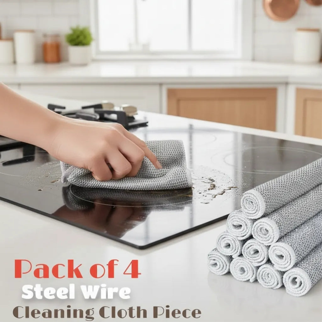 Steel mesh wire kitchen scrubber pads for pots pans and utensils