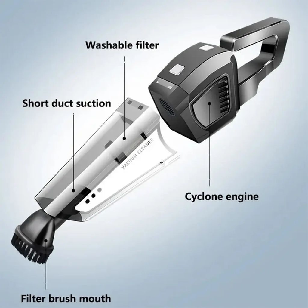 Mini electric vacuum with strong suction for dust and crumbs