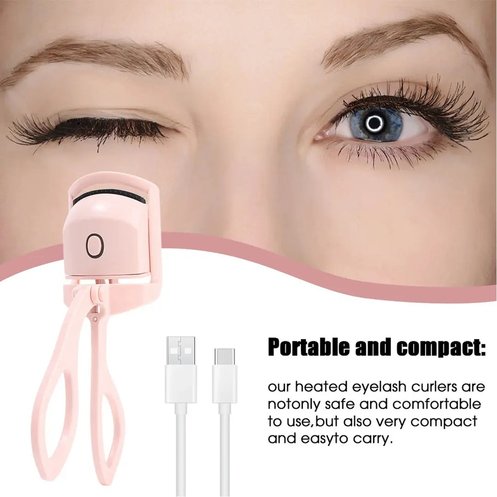 electric eyelash curler for long lasting lash curl 