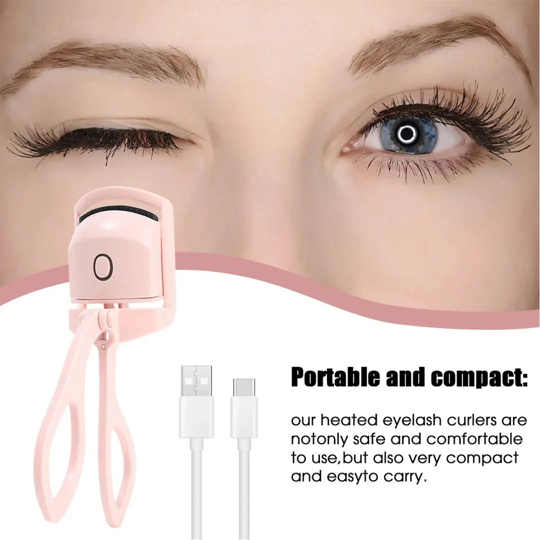 electric eyelash curler for long lasting lash curl 