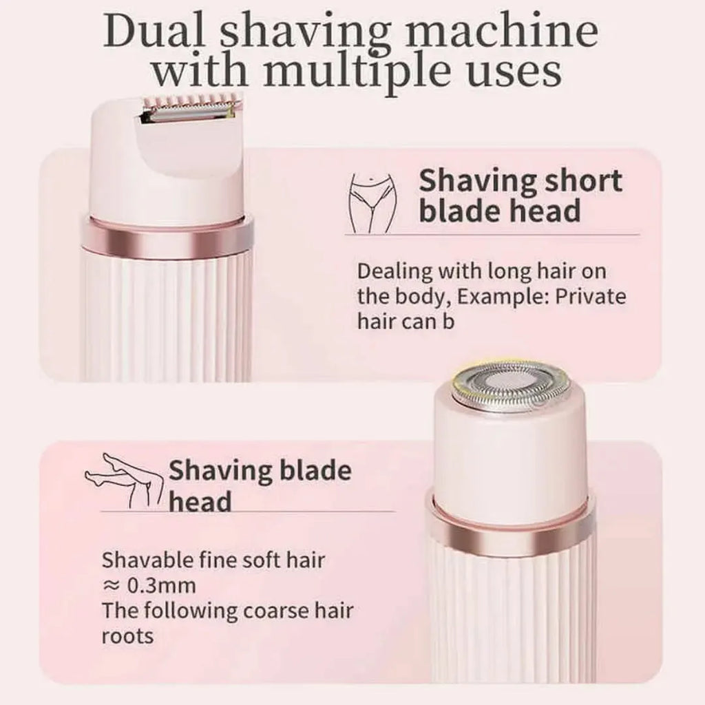 USB rechargeable bikini trimmer with hypoallergenic ceramic blade