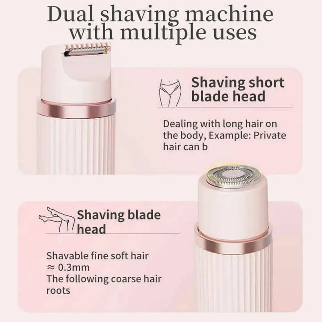USB rechargeable bikini trimmer with hypoallergenic ceramic blade