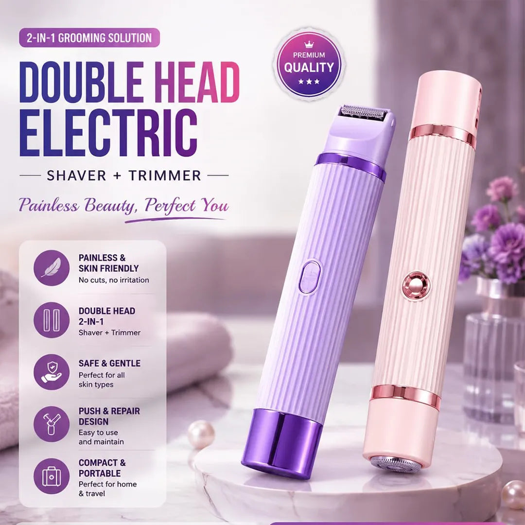 Women's electric shaver and bikini trimmer for convenient body grooming
